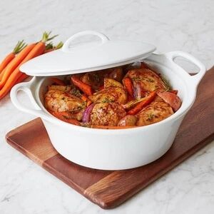 Mini Pot with Lid Sur La Table Porcelain COCOTTE White Mini BAKER Ceramic POT VG